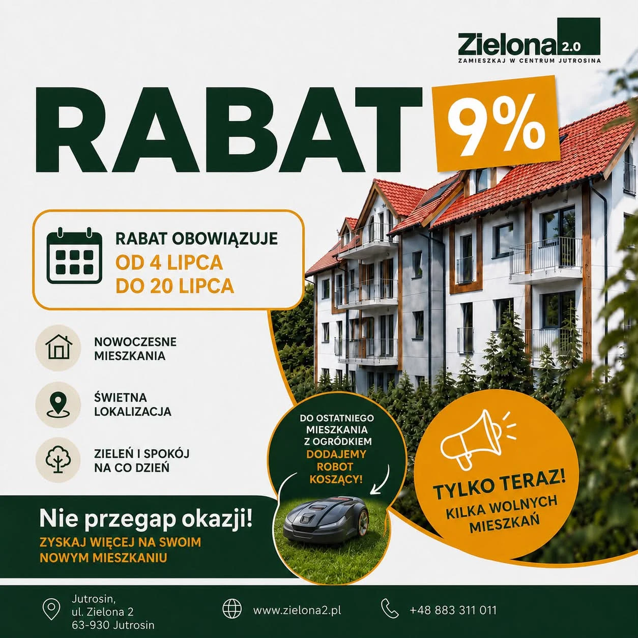 Promocja na mieszkania w Jutrosinie przedłużona do 20 lipca