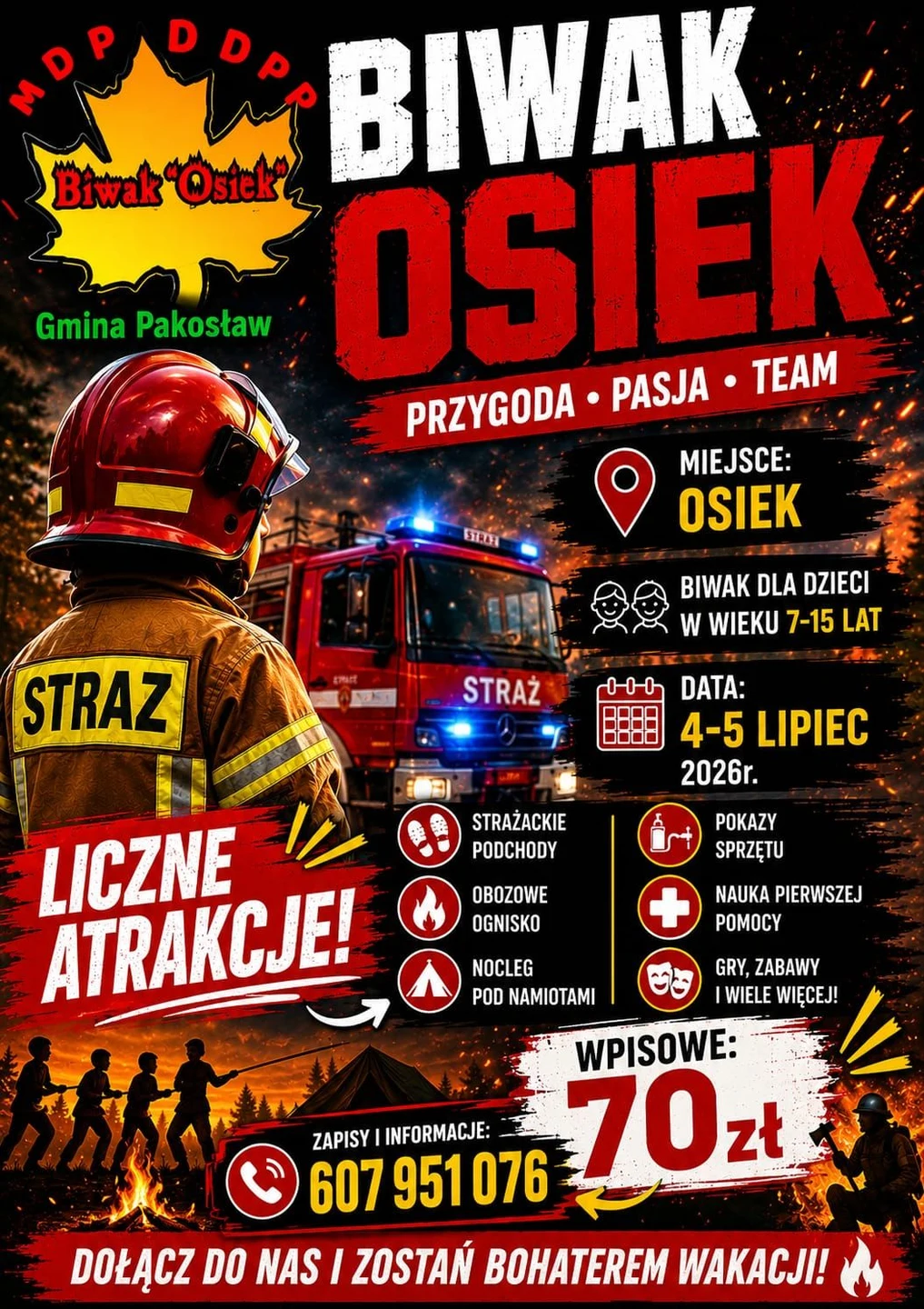 Biwak MDP w Osieku – skąd wziął się ten strażacki obóz?